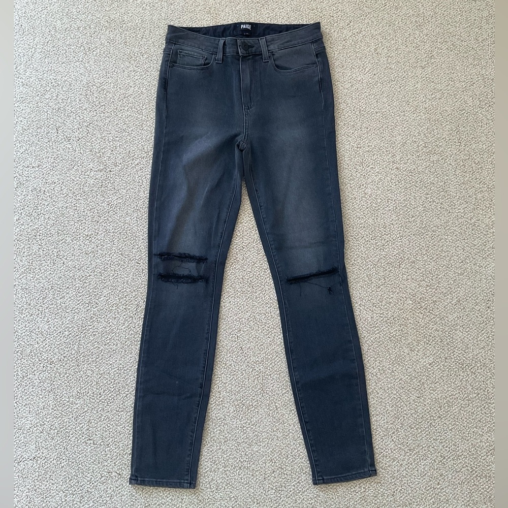 Women's Black Distressed Paige Jeans